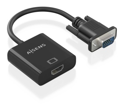 AISENS A115-0873 cavo e adattatore video 0,2 m HDMI + 3.5mm + Micro-USB Type-B VGA (D-Sub) Nero