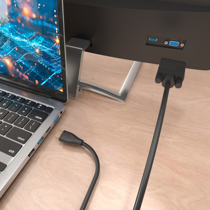AISENS A122-1012 cavo e adattatore video 2 m HDMI tipo A (Standard) VGA (D-Sub) Nero