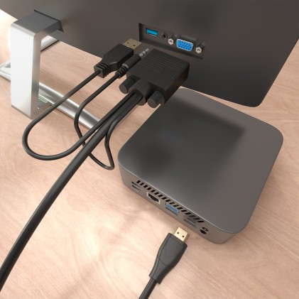 AISENS A122-1015 cavo e adattatore video 2 m HDMI tipo A (Standard) VGA (D-Sub) + 3.5mm + USB Type-A Nero