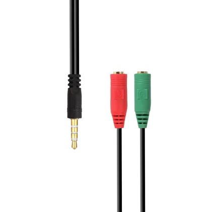 AISENS A128-0354 cavo audio 0,2 m 3.5mm 2 x 3.5mm Nero, Verde, Rosso