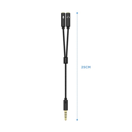 AISENS A128-0416 cavo audio 0,25 m 3.5mm 2 x 3.5mm Nero