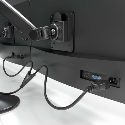 AISENS A132-0865 cavo di alimentazione Nero 3 m CEE7/7 2 x Attacco C13