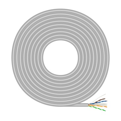 AISENS A135-0660 cavo di rete Grigio 100 m Cat6 U/UTP (UTP)