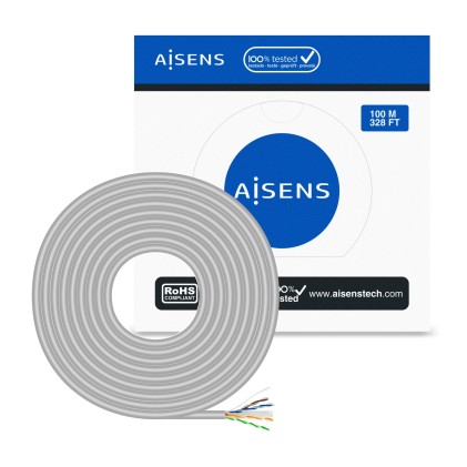 AISENS A135-0660 cavo di rete Grigio 100 m Cat6 U/UTP (UTP)