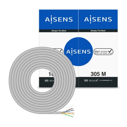 AISENS A135-0661 cavo di rete Grigio 305 m Cat6 U/UTP (UTP)