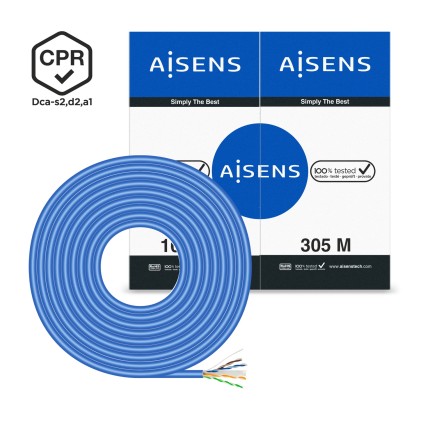AISENS A135-0663 cavo di rete Blu 305 m Cat6 U/UTP (UTP)