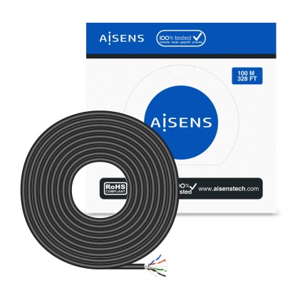 AISENS A135-0673 cavo di rete Nero 100 m Cat6 F/UTP (FTP)