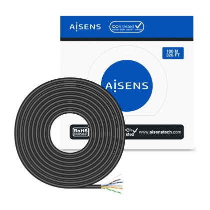 AISENS A135-0675 cavo di rete Nero 100 m Cat6 U/UTP (UTP)