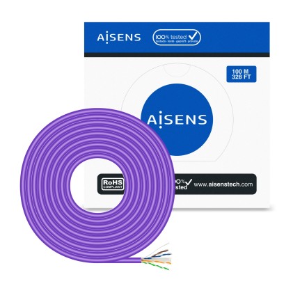 AISENS A135-0747 cavo di rete Viola 100 m Cat6 U/UTP (UTP)