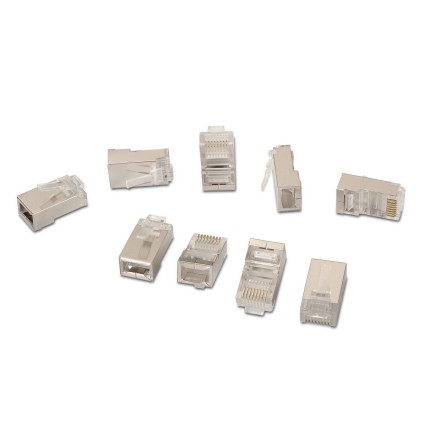 AISENS A139-0298 cavo di collegamento RJ-45 Acciaio inossidabile, Trasparente