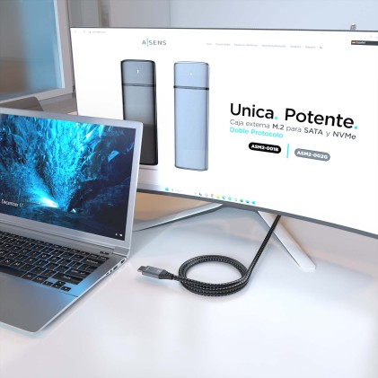 AISENS A150-0878 cavo HDMI 10 m HDMI tipo A (Standard) Nero, Grigio