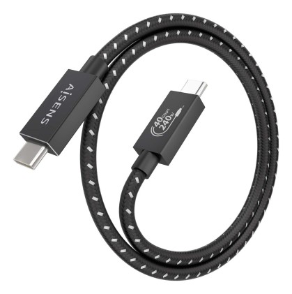AISENS A156-0866 cavo USB USB4 Gen 3x2 0,5 m USB C Nero