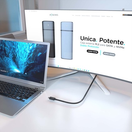 AISENS A156-0866 cavo USB USB4 Gen 3x2 0,5 m USB C Nero