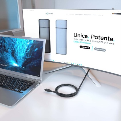 AISENS A156-0868 cavo USB USB4 Gen 3x2 1,5 m USB C Nero