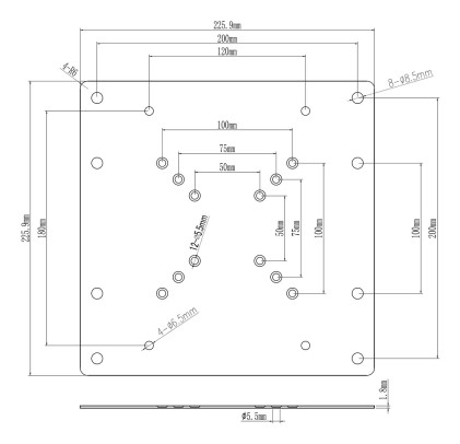 AISENS ACC001-289 kit di fissaggio Nero Acciaio