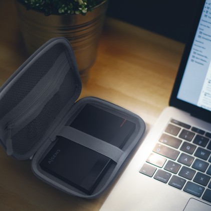 AISENS ASBG-005-GR custodia per unità di archiviazione Custodia a tasca Cotone, Lino Grigio