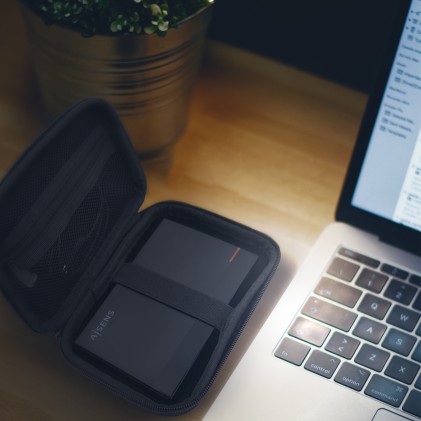 AISENS ASBG-006-BK custodia per unit&agrave; di archiviazione Custodia a tasca Cotone, Lino Nero