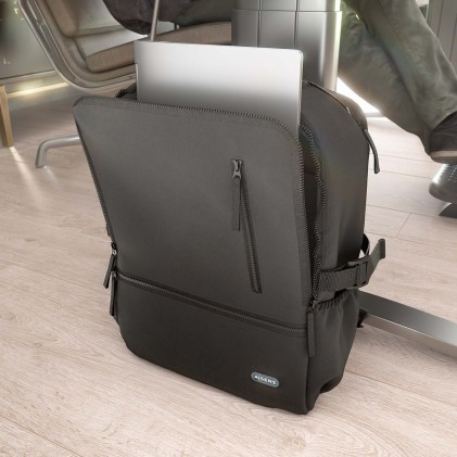 AISENS ASBG-BP086-BK borsa per laptop 39,6 cm (15.6") Zaino Nero