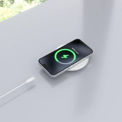 AISENS ASCH-15W1WC057-W Caricabatterie per dispositivi mobili Smartphone Bianco USB Carica wireless Interno