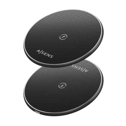AISENS ASCH-15W1WC058-BK Caricabatterie per dispositivi mobili Smartphone Nero USB Carica wireless Interno