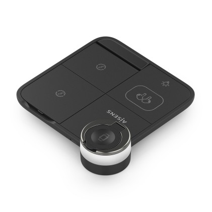 AISENS ASCH-15W4WC062-BK Caricabatterie per dispositivi mobili Cuffie, Smartphone, Orologio intelligente Nero USB Carica wireless Interno