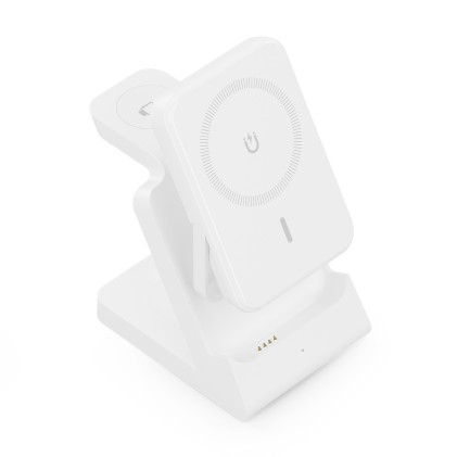 AISENS ASCH-15W4WC063-W Caricabatterie per dispositivi mobili Cuffie, Smartphone, Orologio intelligente Bianco USB Carica wireless Interno