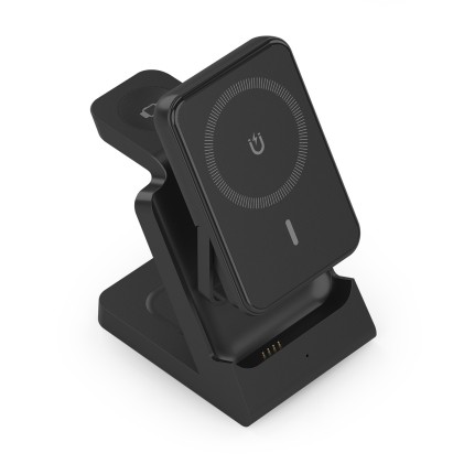 AISENS ASCH-15W4WC064-BK Caricabatterie per dispositivi mobili Cuffie, Smartphone, Orologio intelligente Nero USB Carica wireless Interno