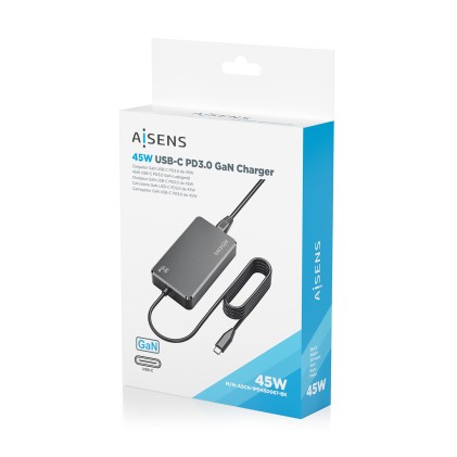 AISENS ASCH-1PD45D067-BK adattatore e invertitore Interno 45 W Nero