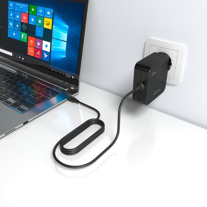 AISENS ASCH-1PD65WL80-BK Caricabatterie per dispositivi mobili Smartphone, Telefono cellulare, Tablet, Console portatile, Universale, Computer portatile Nero AC Ricarica rapida Interno