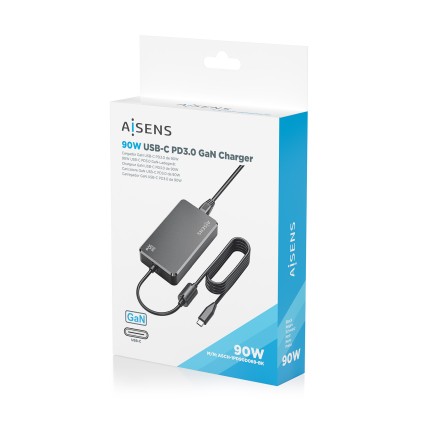 AISENS ASCH-1PD90D069-BK adattatore e invertitore Interno 90 W Nero