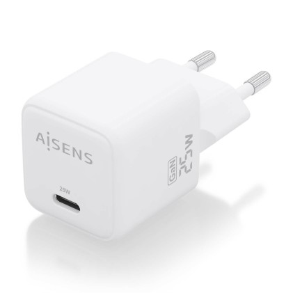 AISENS ASCH-25W1P012-W Caricabatterie per dispositivi mobili Universale Bianco AC Ricarica rapida Interno