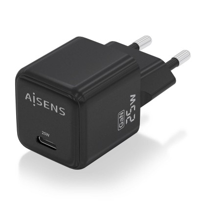 AISENS ASCH-25W1P013-BK Caricabatterie per dispositivi mobili Universale Nero AC Ricarica rapida Interno