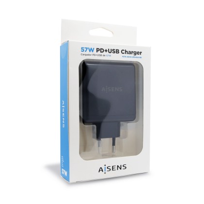 AISENS ASCH-2PD45A-BK Caricabatterie per dispositivi mobili Nero Interno