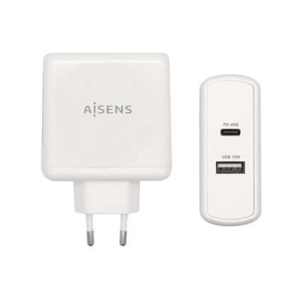 AISENS ASCH-2PD45A-W Caricabatterie per dispositivi mobili Bianco Interno