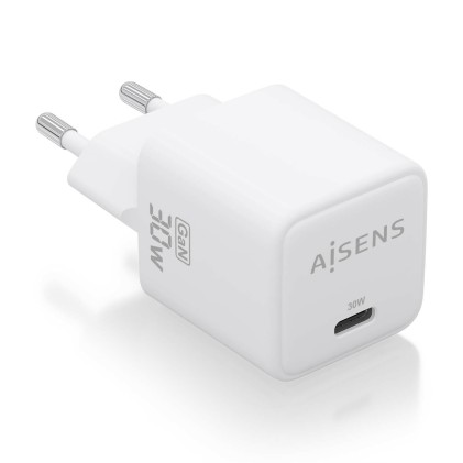 AISENS ASCH-30W1P035-W Caricabatterie per dispositivi mobili Universale Bianco AC Ricarica rapida Interno