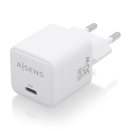 AISENS ASCH-30W1P035-W Caricabatterie per dispositivi mobili Universale Bianco AC Ricarica rapida Interno