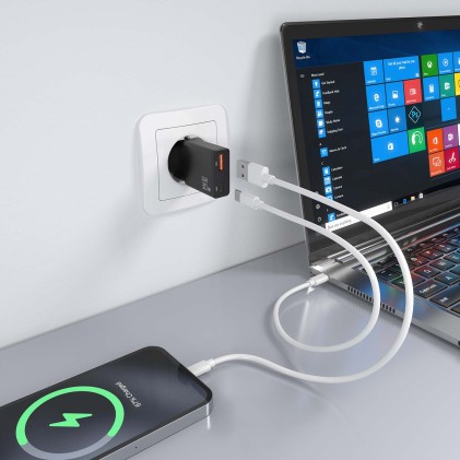 AISENS ASCH-30W2P047-BK Caricabatterie per dispositivi mobili Fotocamera, MP3, MP4, Telefono cellulare, Navigatore, Computer portatile, Console portatile, Smartphone, Tablet, Universale Nero AC Ricarica rapida Interno