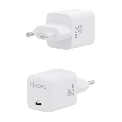 AISENS ASCH-35W1P016-W Caricabatterie per dispositivi mobili Universale Bianco AC Ricarica rapida Interno
