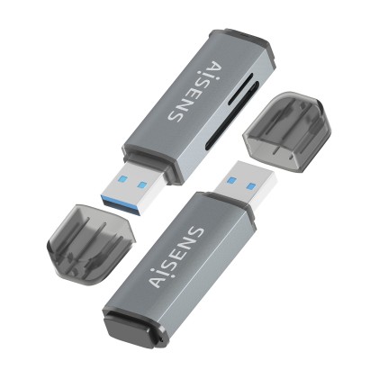AISENS ASCR-2A09-GR lettore di schede USB 3.2 Gen 1 (3.1 Gen 1) Type-A Grigio
