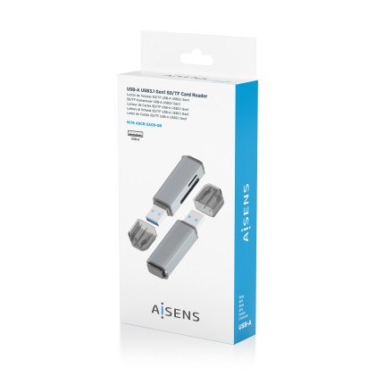 AISENS ASCR-2A09-GR lettore di schede USB 3.2 Gen 1 (3.1 Gen 1) Type-A Grigio