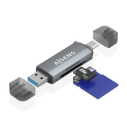 AISENS ASCR-2AC08-GR lettore di schede USB 3.2 Gen 1 (3.1 Gen 1) Type-A/Type-C Grigio