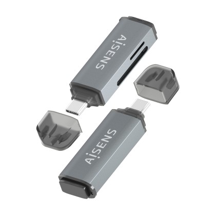 AISENS ASCR-2C10-GR lettore di schede USB 3.2 Gen 1 (3.1 Gen 1) Type-C Grigio