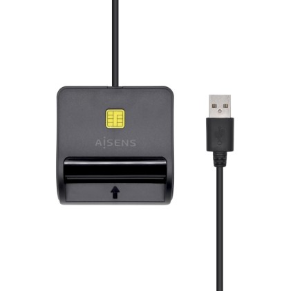 AISENS ASCR-SN01-BK lettore di controllo di accesso Lettore di controllo accessi USB Nero