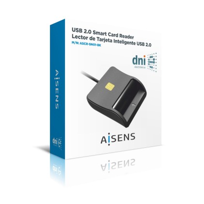AISENS ASCR-SN01-BK lettore di controllo di accesso Lettore di controllo accessi USB Nero
