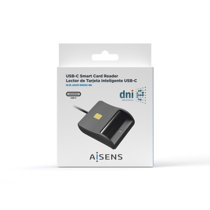 AISENS ASCR-SN03C-BK lettore di controllo di accesso Lettore di controllo accessi USB Nero