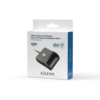 AISENS ASCR-SN03C-BK lettore di controllo di accesso Lettore di controllo accessi USB Nero