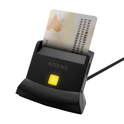AISENS ASCR-SN04CSD-BK lettore di controllo di accesso Lettore di controllo accessi USB Nero