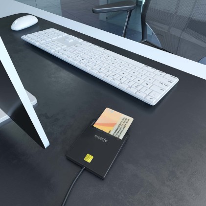 AISENS ASCR-SN06-BK lettore di card readers Interno USB USB tipo-C Nero