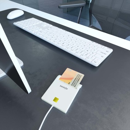 AISENS ASCR-SN07-W lettore di card readers Interno USB USB 2.0 Bianco