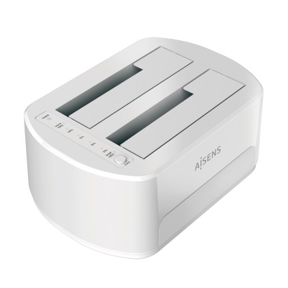AISENS ASDS-D02W docking station per unit&agrave; di archiviazione USB 3.2 Gen 1 (3.1 Gen 1) Type-B Bianco